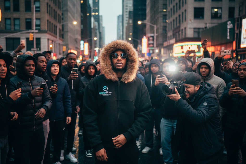 OrderRise Trading Fade Boxy Detachable Fur Hoodie