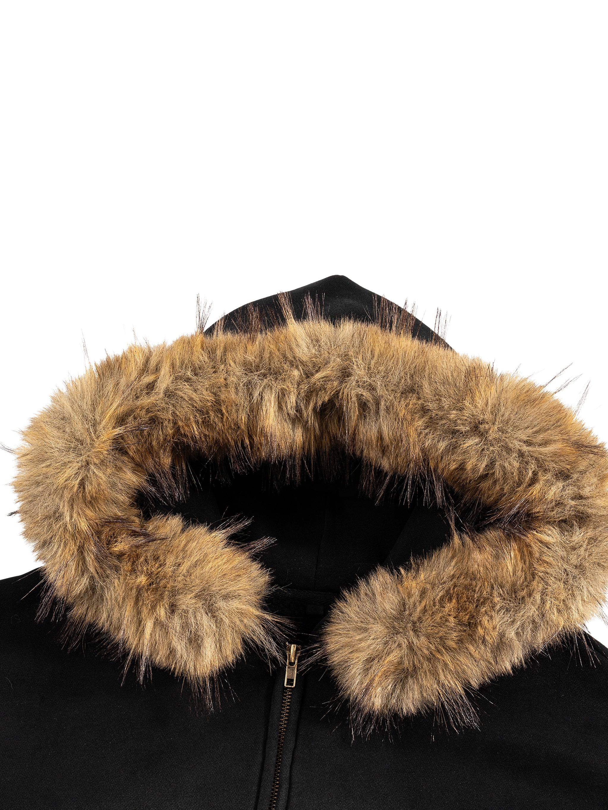 OrderRise Trading Fade Boxy Detachable Fur Hoodie