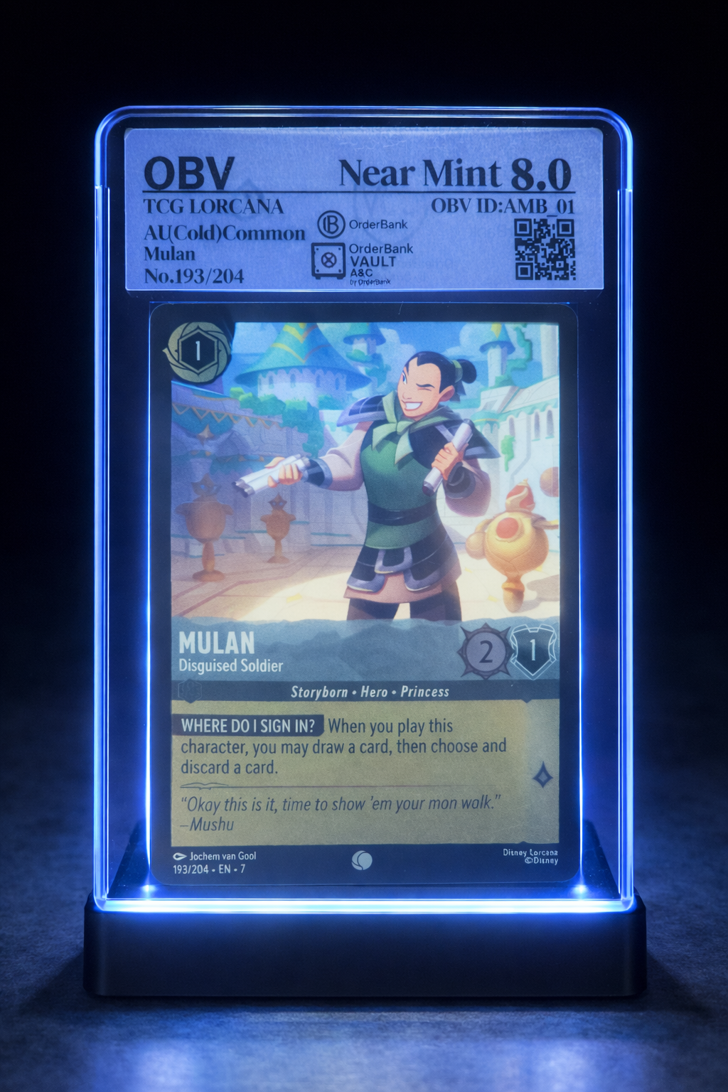 OBV Vault A&C Graded Card – Mulan (Disguised Soldier)