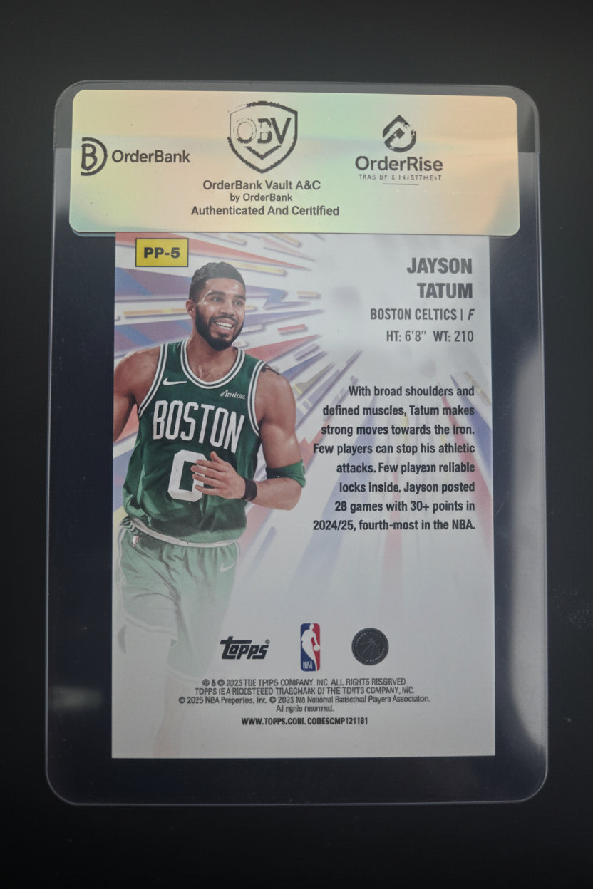 Jayson Tatum — Power Players [Holo Foil] (PP-5) | OBV Certified Mint 9.0